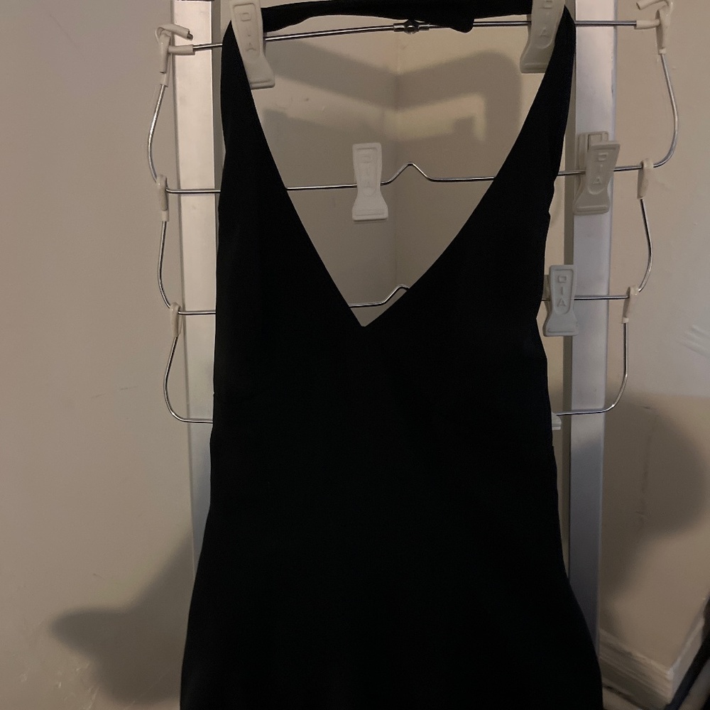 Black halter cocktail dress size 2